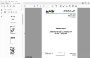 SAMASZ P4-530 5,3m (310) PRZETRZĄSACZ KARUZELOWY Katalog części  - PDF DOWNLOAD