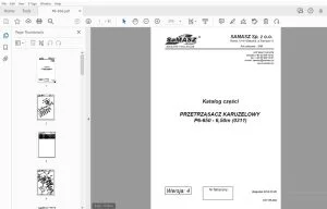 SAMASZ P6-650-6,50m (0311) PRZETRZĄSACZ KARUZELOWY Katalog części - PDF