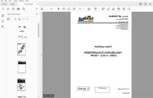 SAMASZ P6-651-6,50 m (0681) PRZETRZĄSACZ KARUZELOWY Katalog części - PDF