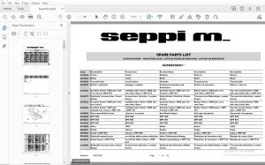SEPPI M SUPERFORST PARTS MANUAL - PDF DOWNLOAD