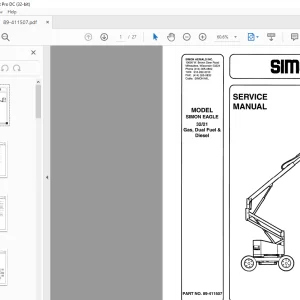 SIMON EAGLE 32/21 Gas,DualFuel& Diesel Service Manual - PDF DOWNLOAD