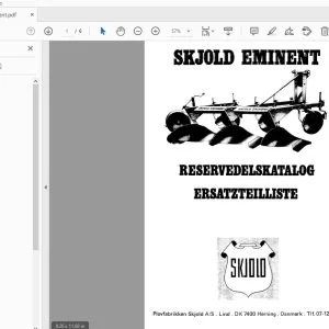 SKJOLD EMINENT ERSATZTEILLISTE - PDF DOWNLOAD