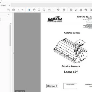 Samasz Głowica kosząca Lama 121 Katalog części - PDF DOWNLOAD