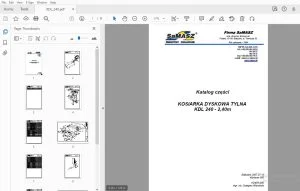 Samasz KOSIARKA DYSKOWA TYLNA KDL 240 - 2,40m Katalog części - PDF