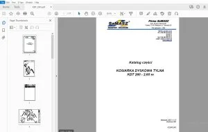 Samasz KOSIARKA DYSKOWA TYLNA KDT 260-2,60 m Katalog części - PDF