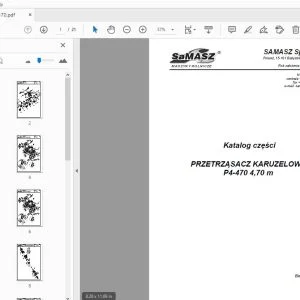 Samasz PRZETRZĄSACZ KARUZELOWY P4-470 4,70 m Katalog części - PDF DOWNLOAD