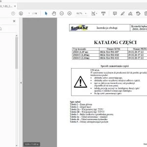 Samasz Z010 (1,65m) Z0101 (1,85m) Z0102 (2,10m) KATALOG CZĘŚCI - PDF DOWNLOAD