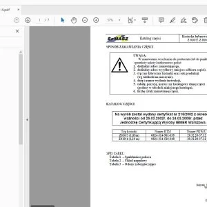 Samasz Z0103 (1,85m) Z0104 (2,10m) KATALOG CZĘŚCI - PDF DOWNLOAD