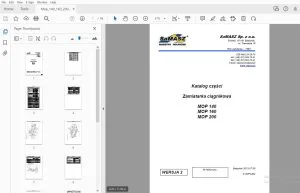 Samasz Zamiatarka ciągnikowa MOP 140 MOP 160 MOP 200 Katalog części - PDF DOWNLOAD