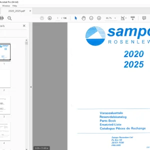 Sampo Rosenlew 2020 2025 Combine Parts Manual PDF