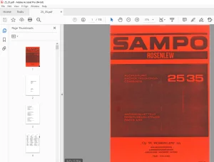 Sampo Rosenlew 25 35 Combine Parts Manual PDF