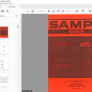 Sampo Rosenlew 25 35 Combine Parts Manual PDF