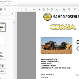 Sampo Rosenlew Comia C10 C12 Parts Manual 0815112 PDF