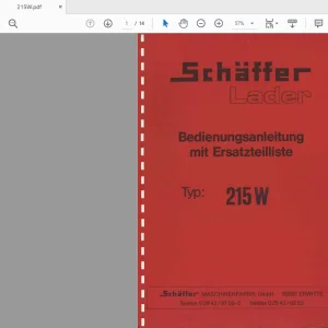 Schaffer Lader 215W Bedienungsnleitung mit Ersatzteilliste PDF