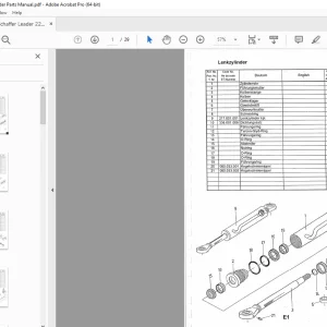 Schaffer Lader 221 Wheel Loader Parts Manual - PDF DOWNLOAD