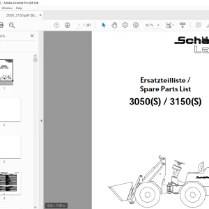 Schaffer Lader 3050(S) 3150(S) Parts Manual PDF