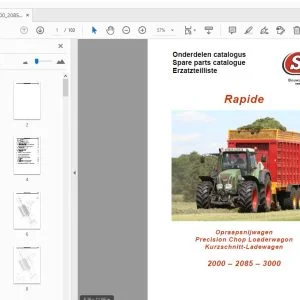 Schuitemaker Rapide 2000-2085-3000 Parts Manual - PDF DOWNLOAD