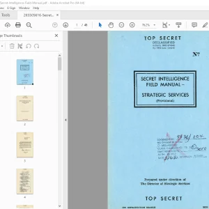 Secret Intelligence Field Manual - PDF DOWNLOAD 