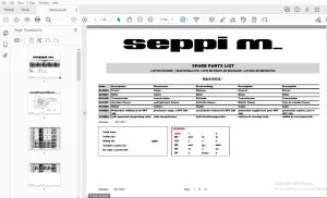 Seppi M MAXISOIL Parts Manual - PDF DOWNLOAD