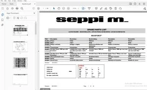 Seppi M Maxiforst Parts Manual - PDF DOWNLOAD