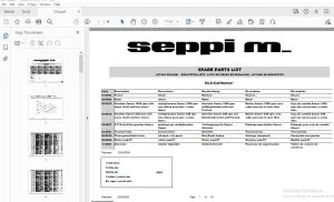 Seppi M OLS-California Parts Manual - PDF DOWNLOAD
