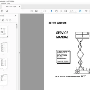 Simon 2515RT SCISSORS SERVICE MANUAL - PDF DOWNLOAD