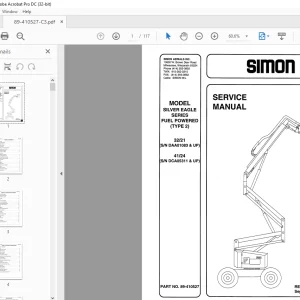 Simon 32/21 41/24 SILVER EAGLE SERIES FUEL POWERED (TYPE 2) SERVICE MANUAL - PDF DOWNLOAD