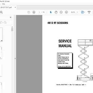 Simon 4612 RT SCISSORS Service Manual - PDF DOWNLOAD