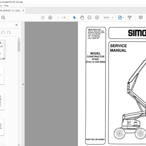 Simon CONSTRUCTOR AT30C AT40C Service Manual  - PDF DOWNLOAD