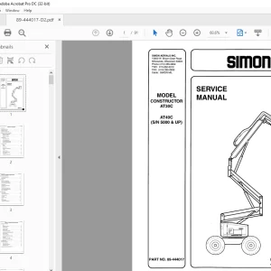 Simon CONSTRUCTOR AT30C AT40C Service Manual - PDF DOWNLOAD
