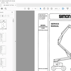 Simon Constructor AT60C Repair Manual PDF Download