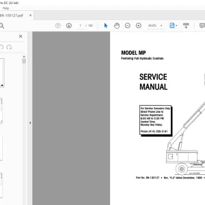 Simon Mp Full Hydraulic Service Manual 89-100127 - PDF DOWNLOAD