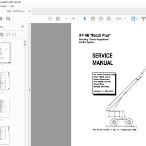 Simon RP 46 "Reach Plus" Service Manual - PDF DOWNLOAD