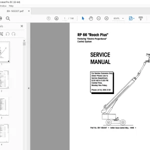 Simon RP 66 "Reach Plus" Service Manual - PDF DOWNLOAD