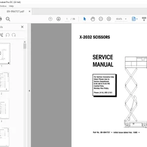 Simon X-2032 SCISSORS Service Manual - PDF DOWNLOAD