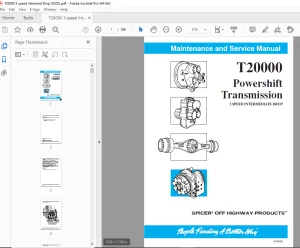 Spicer OFF T20000 Powershift Transmission Operation Manual PDF