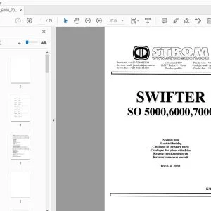 Strom SO 5000, 6000, 7000 Swifter Parts Manual - PDF DOWNLOAD