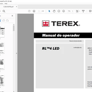 TEREX RL™4 LED Manual do operador 1286390PBGT - PDF DOWNLOAD