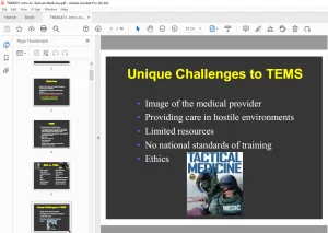 Tactical Medicine Handbook Parts Manual - PDF DOWNLOAD