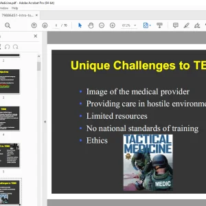 Tactical Medicine Handbook Parts Manual - PDF DOWNLOAD 