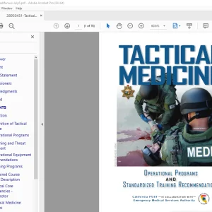 Tactical Medicine Operational Program & Standardized Training Manual PDF