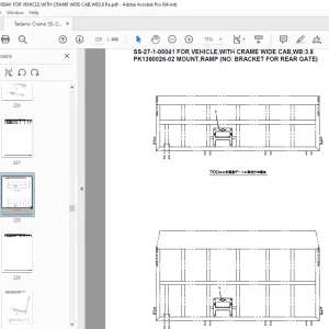 Tadano Crane SS-27-1-00041 VEHICLE WITH CRAME WIDE CAB,WB3.8 Parts Manual PDF