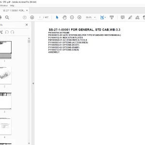Tadano Crane SS-27-1-00061 FOR GENERAL,STD CAB,WB3.3 Parts Manual PDF