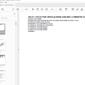 Tadano Crane SS-27-1-00125 FOR VEHICLE,WIDE CAB,WB:3.3,REMOTE CONT Parts Manual PDF