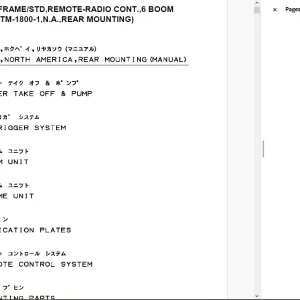 Tadano Crane TM-1882 41039100405A FRAME REMOTE-RADIO CONT Parts Manual PDF