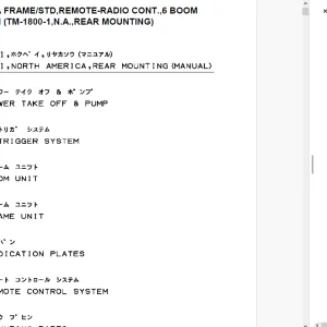 Tadano Crane TM-1882 41039100415A FRAME,REMOTE-RADIO CONT Parts Manual PDF