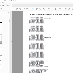 Tadano TM-Z200 31022000033A FRAME/STD,REMOTE-RADIO CONT.,4 BOOM Parts Manual PDF