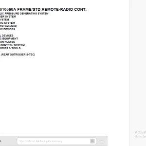 Tadano TM-Z250 31191010060A FRAME/STD,REMOTE-RADIO CONT. Parts Manual PDF