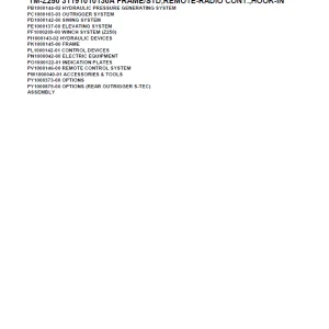 Tadano TM-Z250 31191010130A FRAME/STD,REMOTE-RADIO CONT.,HOOK-IN Parts Manual PDF