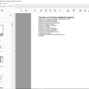 Tadano Crane TM-Z350 31171010070A FRAME/STD Parts Manual PDF